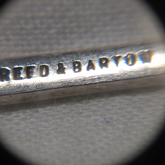 REED & BARTON STERLING SILVER OLIVE FORK HARLEQUIN - Picture 4 of 9